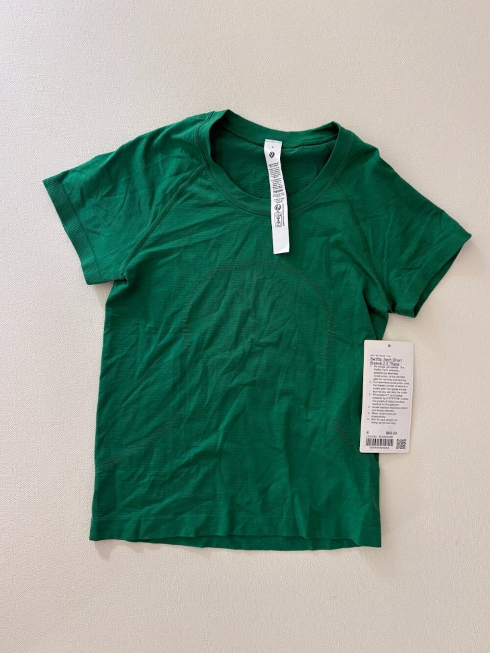 NWT Lululemon Swiftly Tech Short Sleeve 2.0 Green Size 4